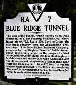 Blue Ridge Tunnel Historic Marker at Afton